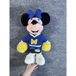 Vintage Disney Minnie Mouse Cheerleader Plush Toy Blue Outfit